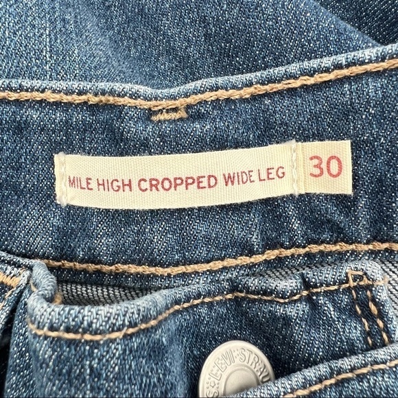 Levi’s Mile High Cropped Wide Leg Jeans Size 30 Women's - Picture 2 of 9